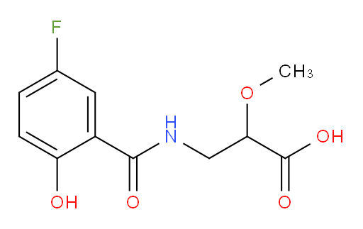 3-(5-fluoro-2-hydroxybenzamido)-2-methoxypropanoic acid
