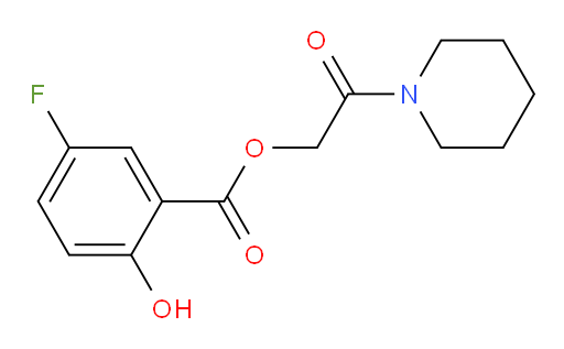2-oxo-2-(piperidin-1-yl)ethyl 5-fluoro-2-hydroxybenzoate