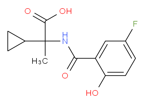 2-cyclopropyl-2-(5-fluoro-2-hydroxybenzamido)propanoic acid
