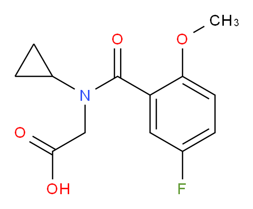 2-(N-cyclopropyl-5-fluoro-2-methoxybenzamido)acetic acid