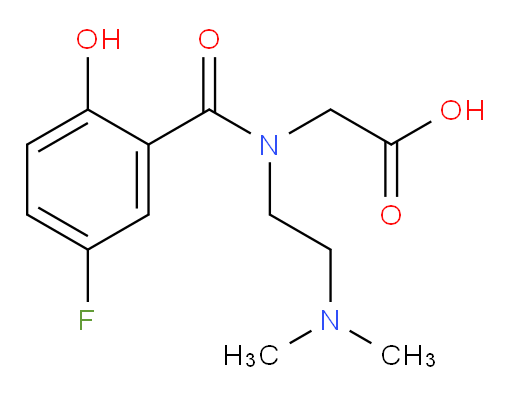 2-(N-(2-(dimethylamino)ethyl)-5-fluoro-2-hydroxybenzamido)acetic acid