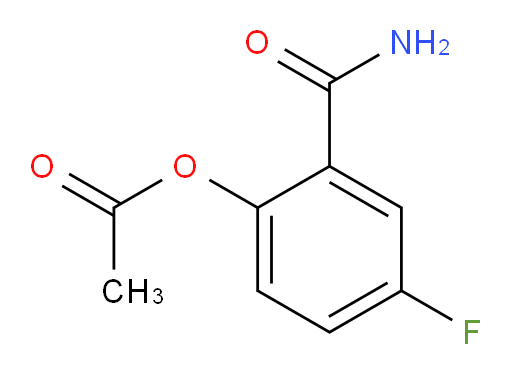 2-carbamoyl-4-fluorophenyl acetate