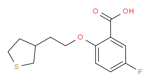 5-fluoro-2-(2-(tetrahydrothiophen-3-yl)ethoxy)benzoic acid