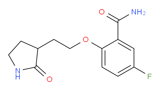 5-fluoro-2-(2-(2-oxopyrrolidin-3-yl)ethoxy)benzamide