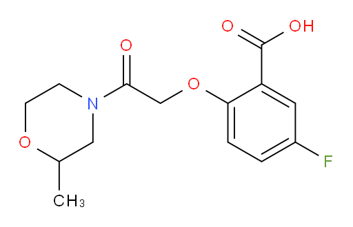 5-fluoro-2-(2-(2-methylmorpholino)-2-oxoethoxy)benzoic acid