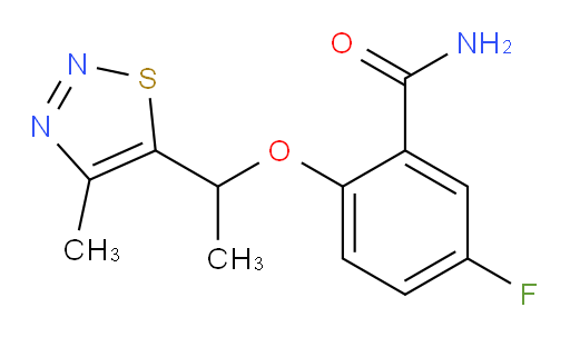 5-fluoro-2-(1-(4-methyl-1,2,3-thiadiazol-5-yl)ethoxy)benzamide