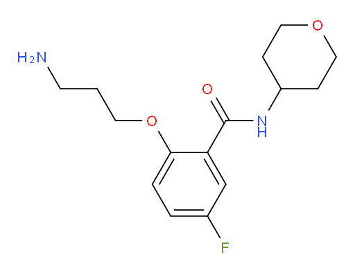 2-(3-aminopropoxy)-5-fluoro-N-(tetrahydro-2H-pyran-4-yl)benzamide