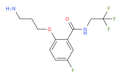 2-(3-aminopropoxy)-5-fluoro-N-(2,2,2-trifluoroethyl)benzamide