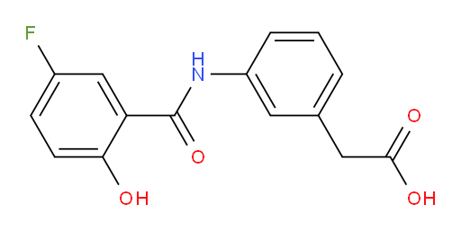 2-(3-(5-fluoro-2-hydroxybenzamido)phenyl)acetic acid