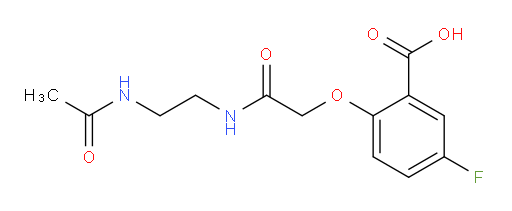 2-(2-((2-acetamidoethyl)amino)-2-oxoethoxy)-5-fluorobenzoic acid