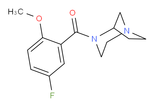 1,4-diazabicyclo[3.2.1]octan-4-yl(5-fluoro-2-methoxyphenyl)methanone