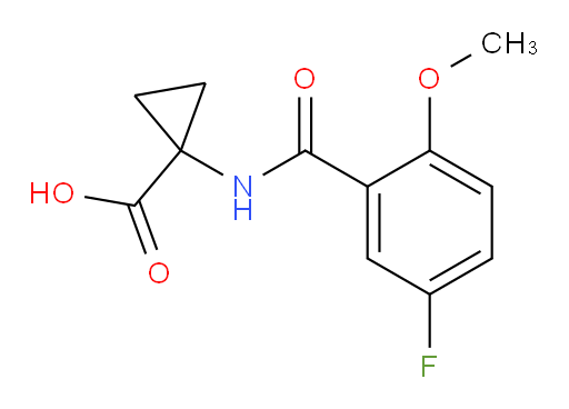 1-(5-fluoro-2-methoxybenzamido)cyclopropanecarboxylic acid