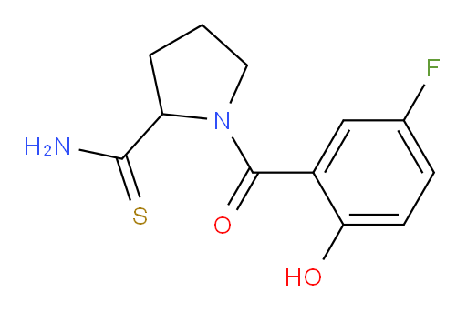 1-(5-fluoro-2-hydroxybenzoyl)pyrrolidine-2-carbothioamide