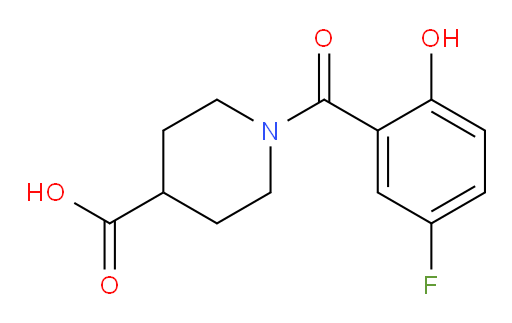 1-(5-fluoro-2-hydroxybenzoyl)piperidine-4-carboxylic acid