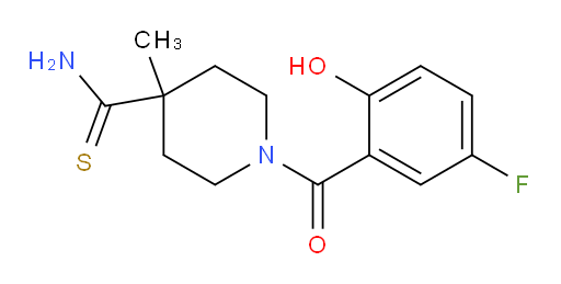 1-(5-fluoro-2-hydroxybenzoyl)-4-methylpiperidine-4-carbothioamide