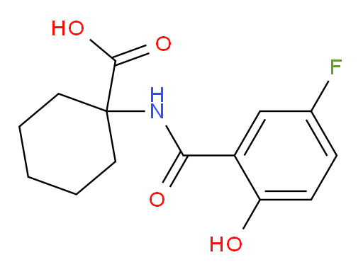 1-(5-fluoro-2-hydroxybenzamido)cyclohexanecarboxylic acid