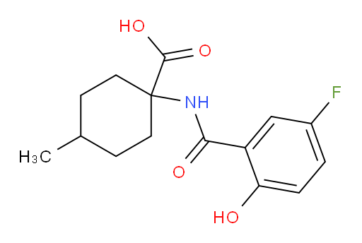 1-(5-fluoro-2-hydroxybenzamido)-4-methylcyclohexanecarboxylic acid