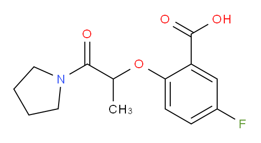 5-fluoro-2-((1-oxo-1-(pyrrolidin-1-yl)propan-2-yl)oxy)benzoic acid
