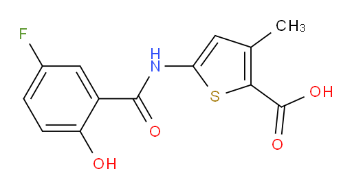 5-(5-fluoro-2-hydroxybenzamido)-3-methylthiophene-2-carboxylic acid