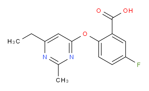 2-((6-ethyl-2-methylpyrimidin-4-yl)oxy)-5-fluorobenzoic acid