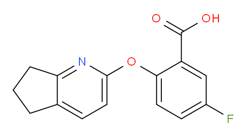 2-((6,7-dihydro-5H-cyclopenta[b]pyridin-2-yl)oxy)-5-fluorobenzoic acid