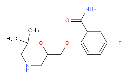 2-((6,6-dimethylmorpholin-2-yl)methoxy)-5-fluorobenzamide