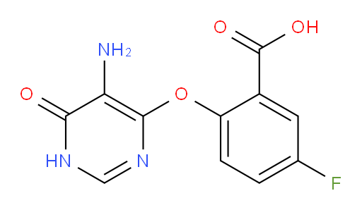 2-((5-amino-6-oxo-1,6-dihydropyrimidin-4-yl)oxy)-5-fluorobenzoic acid
