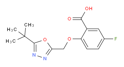 2-((5-(tert-butyl)-1,3,4-oxadiazol-2-yl)methoxy)-5-fluorobenzoic acid