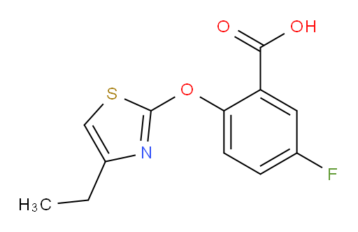2-((4-ethylthiazol-2-yl)oxy)-5-fluorobenzoic acid