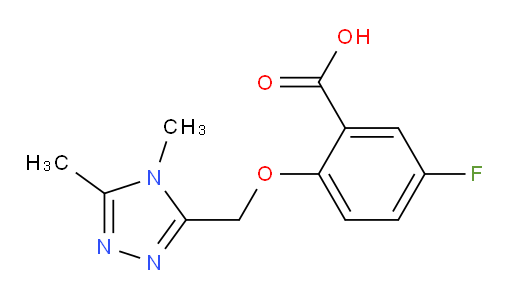 2-((4,5-dimethyl-4H-1,2,4-triazol-3-yl)methoxy)-5-fluorobenzoic acid