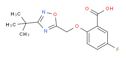 2-((3-(tert-butyl)-1,2,4-oxadiazol-5-yl)methoxy)-5-fluorobenzoic acid
