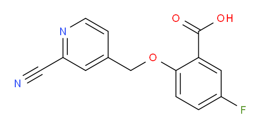 2-((2-cyanopyridin-4-yl)methoxy)-5-fluorobenzoic acid