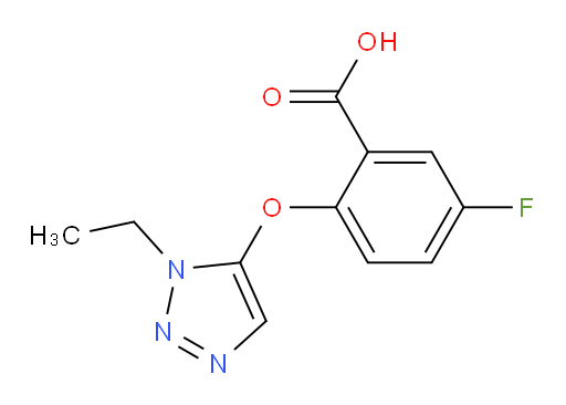 2-((1-ethyl-1H-1,2,3-triazol-5-yl)oxy)-5-fluorobenzoic acid