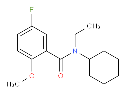 N-cyclohexyl-N-ethyl-5-fluoro-2-methoxybenzamide