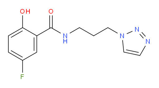 N-(3-(1H-1,2,3-triazol-1-yl)propyl)-5-fluoro-2-hydroxybenzamide