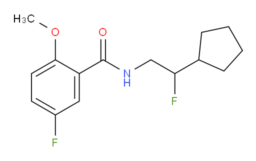 N-(2-cyclopentyl-2-fluoroethyl)-5-fluoro-2-methoxybenzamide