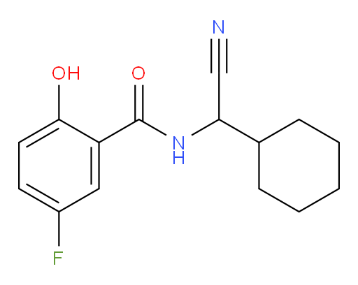 N-(cyano(cyclohexyl)methyl)-5-fluoro-2-hydroxybenzamide