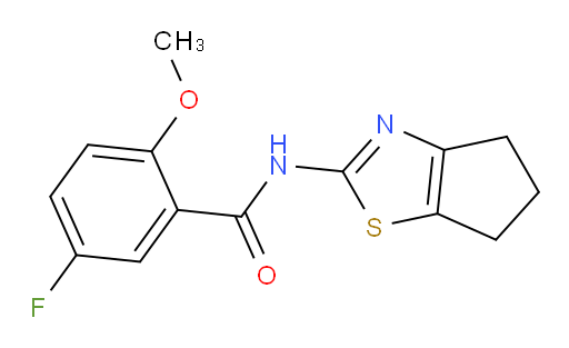 N-(5,6-dihydro-4H-cyclopenta[d]thiazol-2-yl)-5-fluoro-2-methoxybenzamide