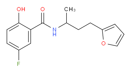 5-fluoro-N-(4-(furan-2-yl)butan-2-yl)-2-hydroxybenzamide