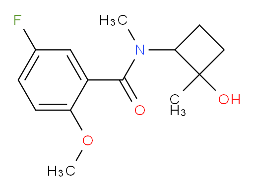 5-fluoro-N-(2-hydroxy-2-methylcyclobutyl)-2-methoxy-N-methylbenzamide