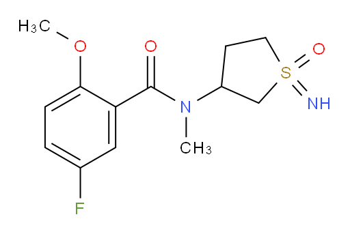 5-fluoro-N-(1-imino-1-oxidotetrahydrothiophen-3-yl)-2-methoxy-N-methylbenzamide