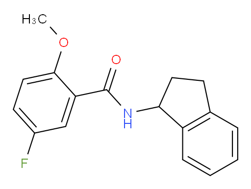 N-(2,3-dihydro-1H-inden-1-yl)-5-fluoro-2-methoxybenzamide