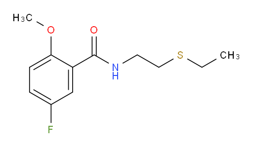 N-(2-(ethylthio)ethyl)-5-fluoro-2-methoxybenzamide