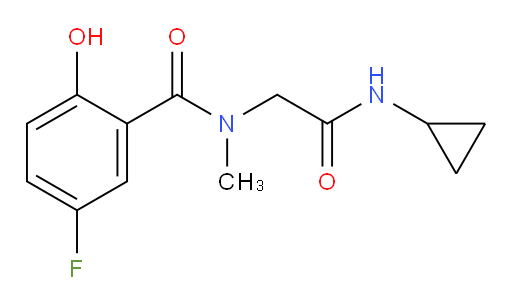 N-(2-(cyclopropylamino)-2-oxoethyl)-5-fluoro-2-hydroxy-N-methylbenzamide
