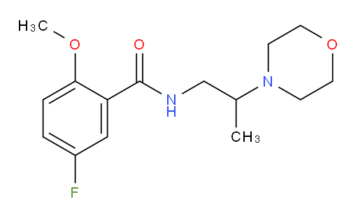 5-fluoro-2-methoxy-N-(2-morpholinopropyl)benzamide