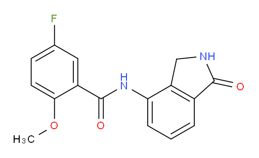 5-fluoro-2-methoxy-N-(1-oxoisoindolin-4-yl)benzamide