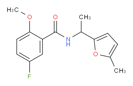 5-fluoro-2-methoxy-N-(1-(5-methylfuran-2-yl)ethyl)benzamide