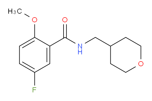 5-fluoro-2-methoxy-N-((tetrahydro-2H-pyran-4-yl)methyl)benzamide
