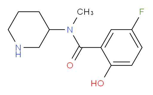 5-fluoro-2-hydroxy-N-methyl-N-(piperidin-3-yl)benzamide