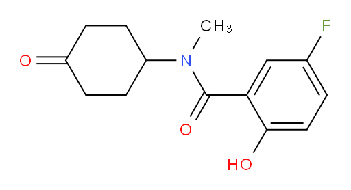 5-fluoro-2-hydroxy-N-methyl-N-(4-oxocyclohexyl)benzamide